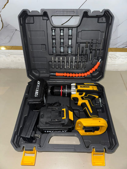 taladro dewalt 128v  2 baterias
