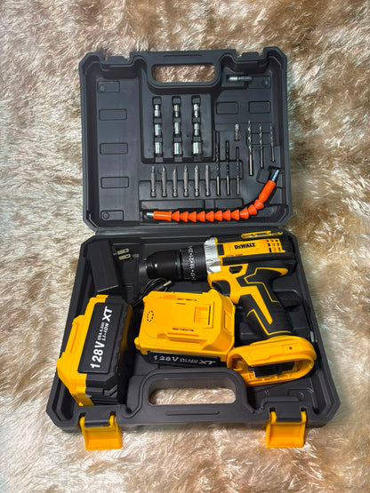taladro dewalt 128v  2 baterias