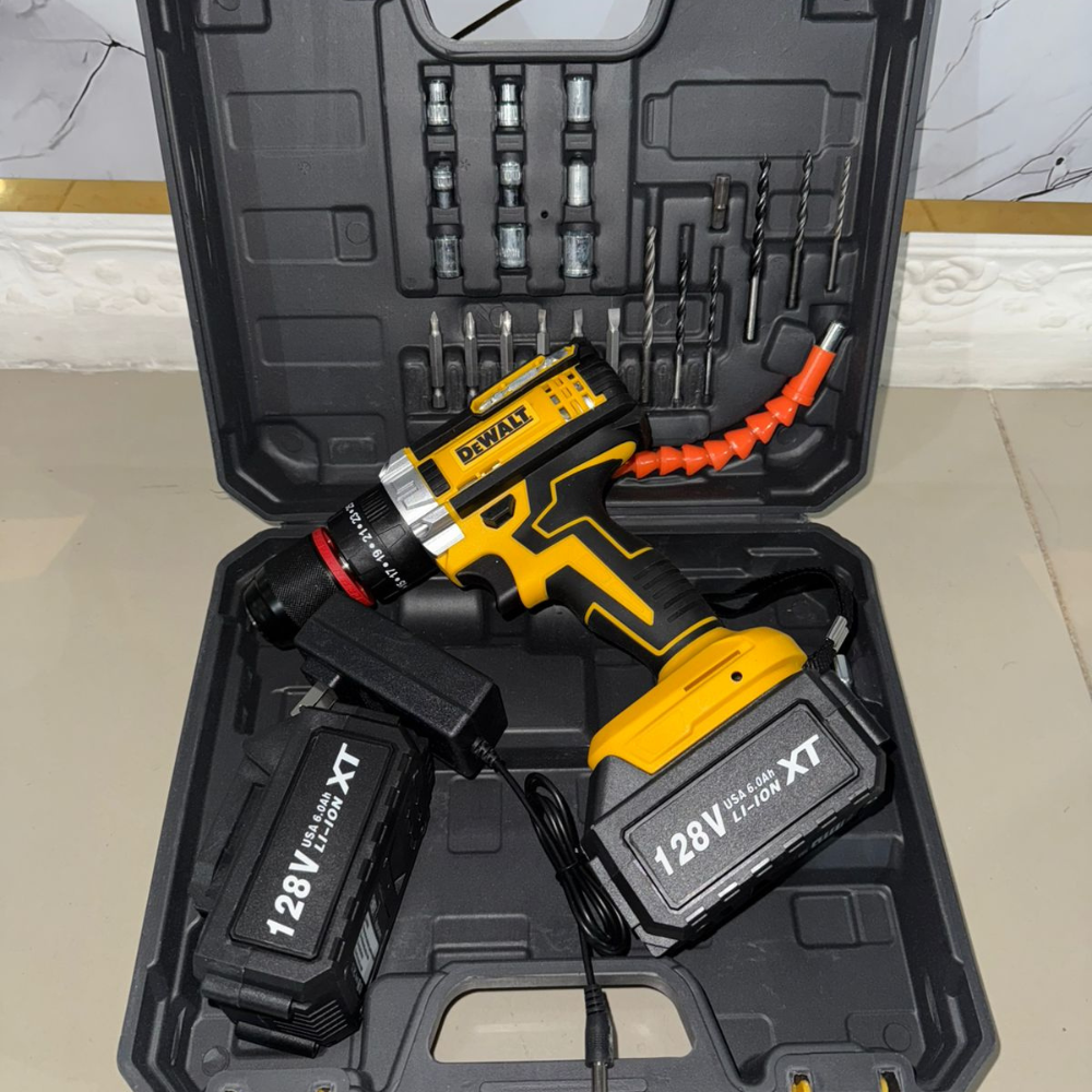 taladro dewalt 128v  2 baterias